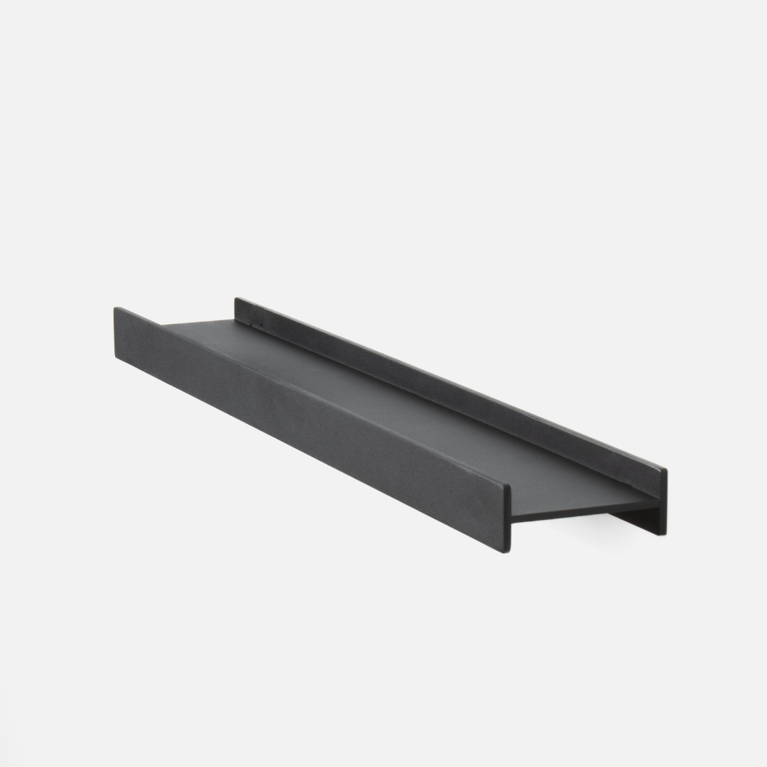 High quality steel shelf on white background