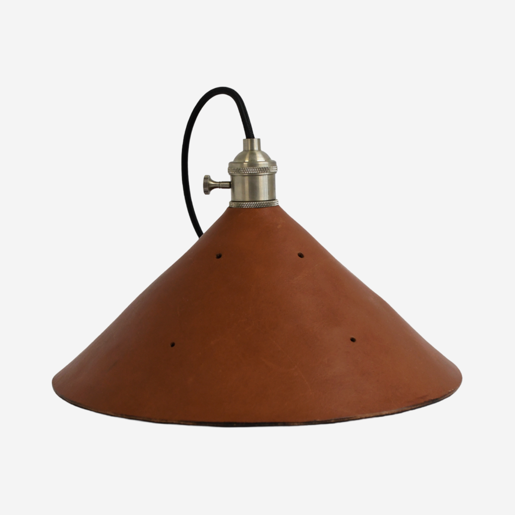 Leather Light Pendant - Brown