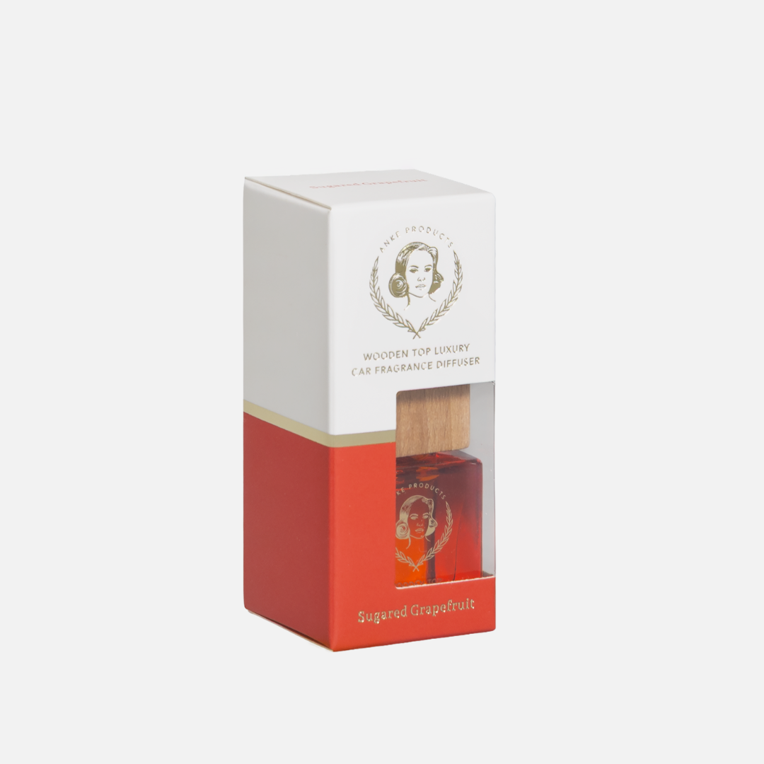 Mini Car Fragrance Wood Diffuser - Sugared Grapefruit