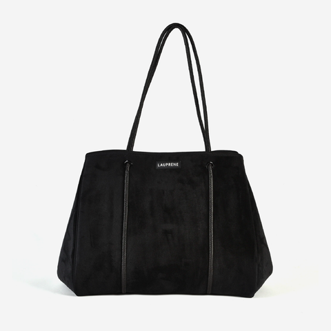 Neoprene Velvet Tote Bag - Black