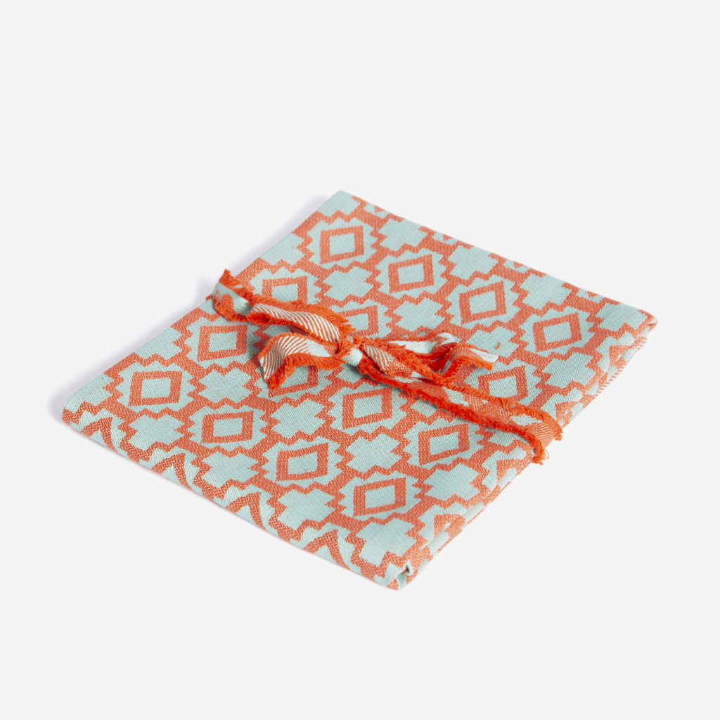 Penta Tea Towel Set Of 2 - Coral Geometric