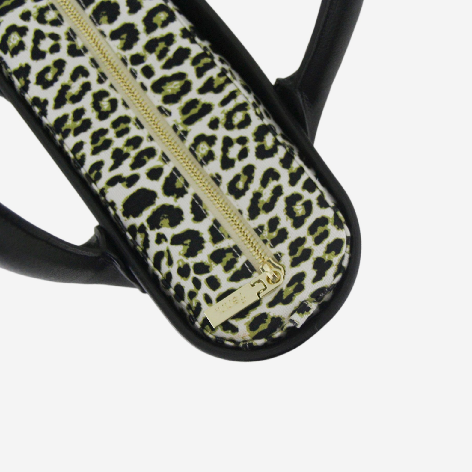 Petite Handbag - Black - Cheetah Inner - Black