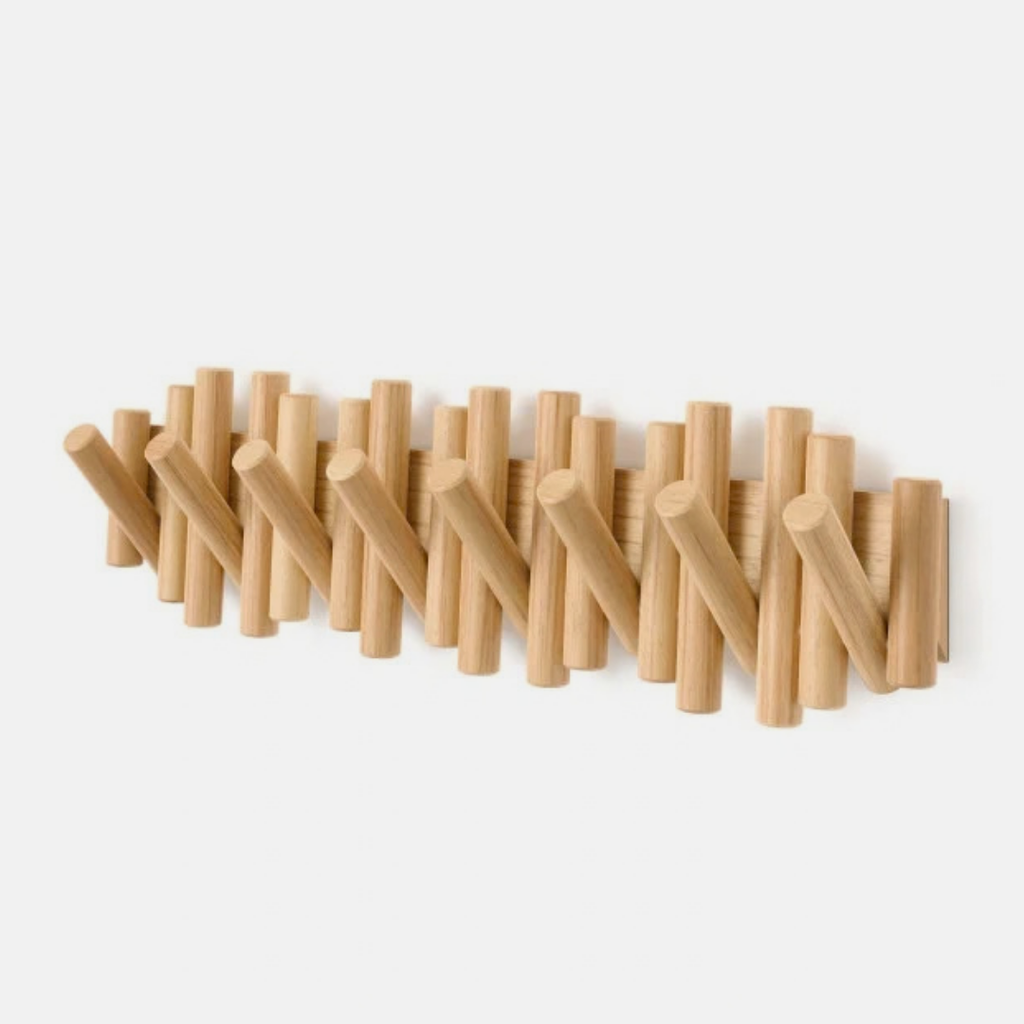 Picket Rail Wall Hook - Natural (8-Hook)