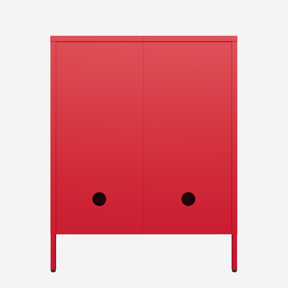 Popstrukt Sugar Cube Cabinet - Red Polka