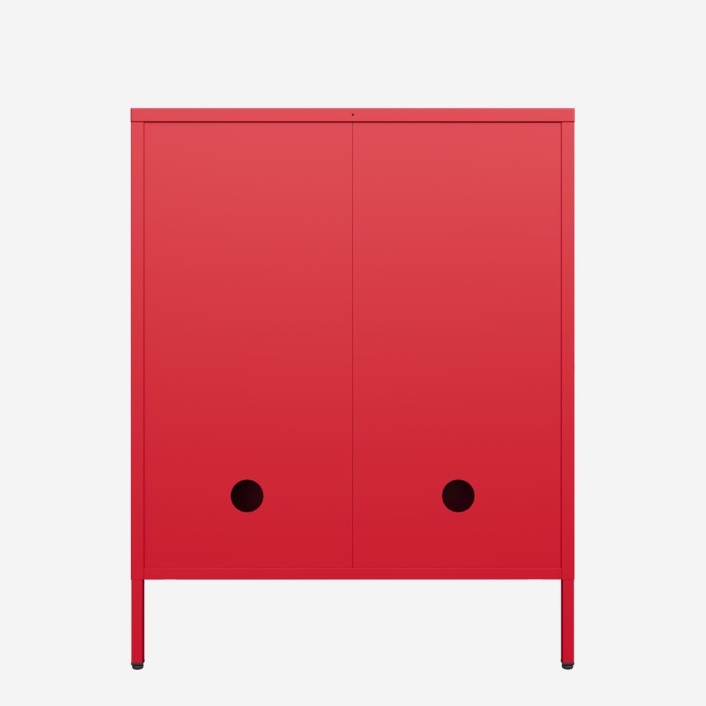 Popstrukt Sugar Cube Cabinet - Red Polka