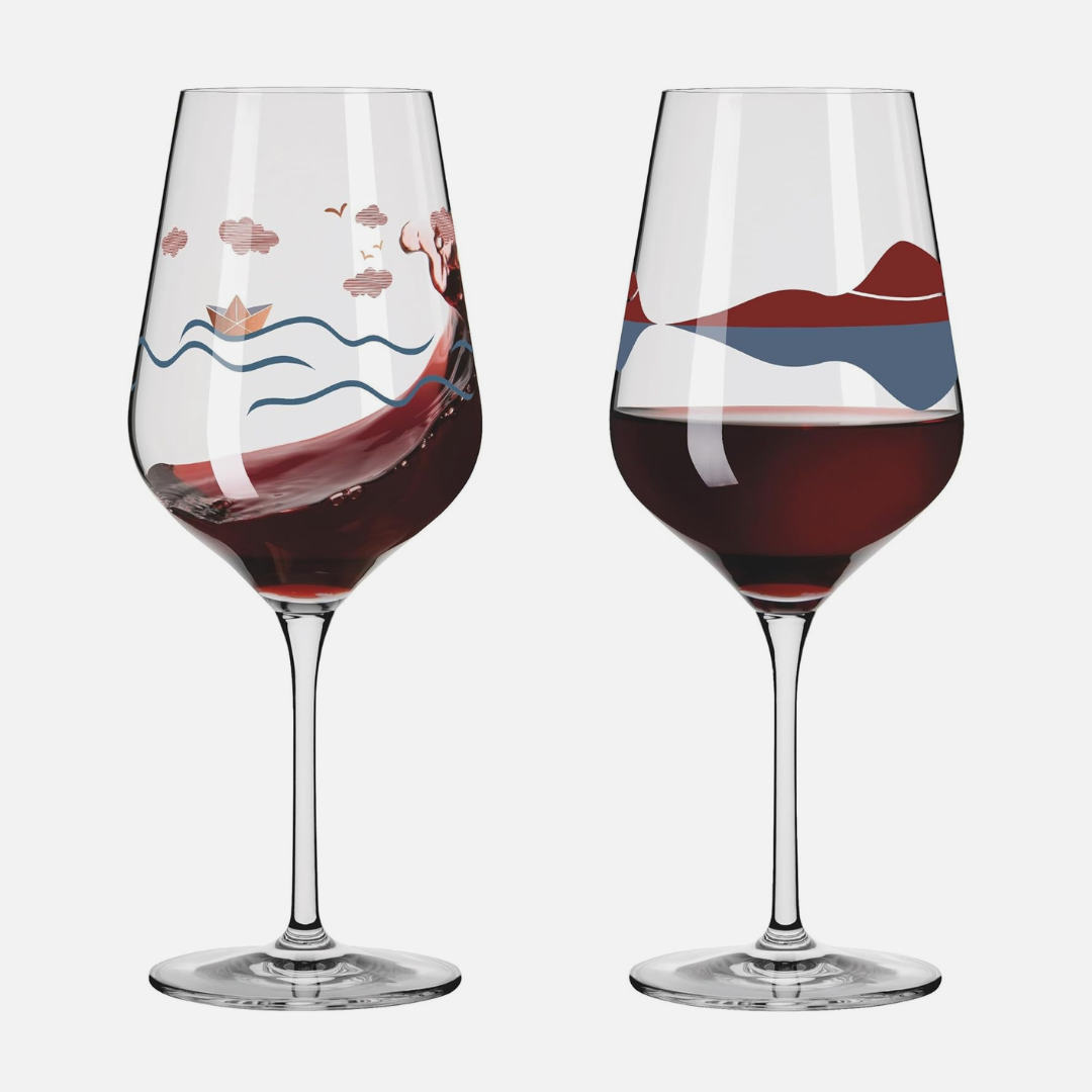 Herzkristall Crystal Red Wine Glass Set