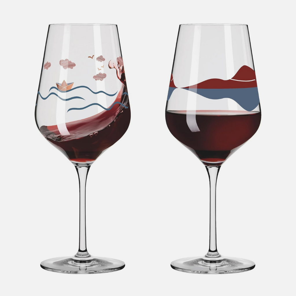 Herzkristall Crystal Red Wine Glass Set