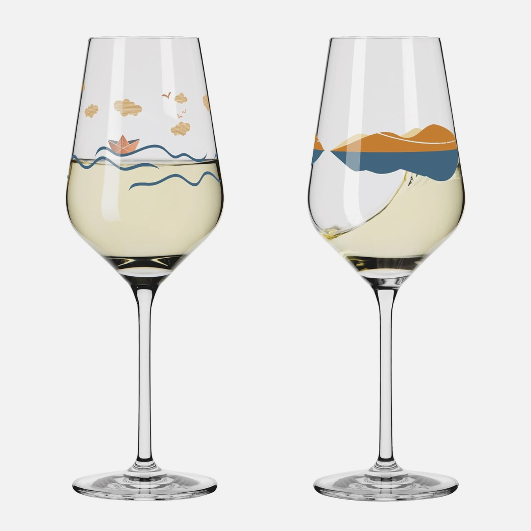 Herzkristall Crystal White Wine Glass Set