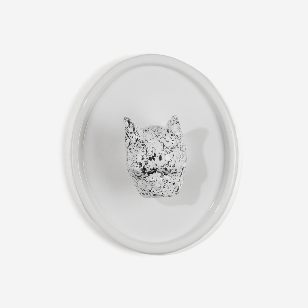 Frenchie Wall Cameo - White Splatter