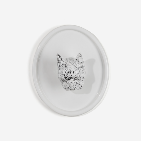 Frenchie Wall Cameo - White Splatter
