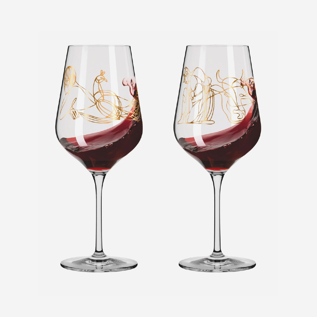 SagenGold Red Wine Glass Set - Burkhard Neie