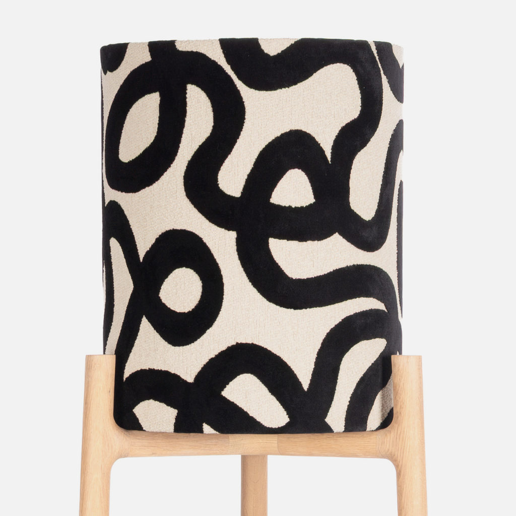 Close up of locally designed floor lamp