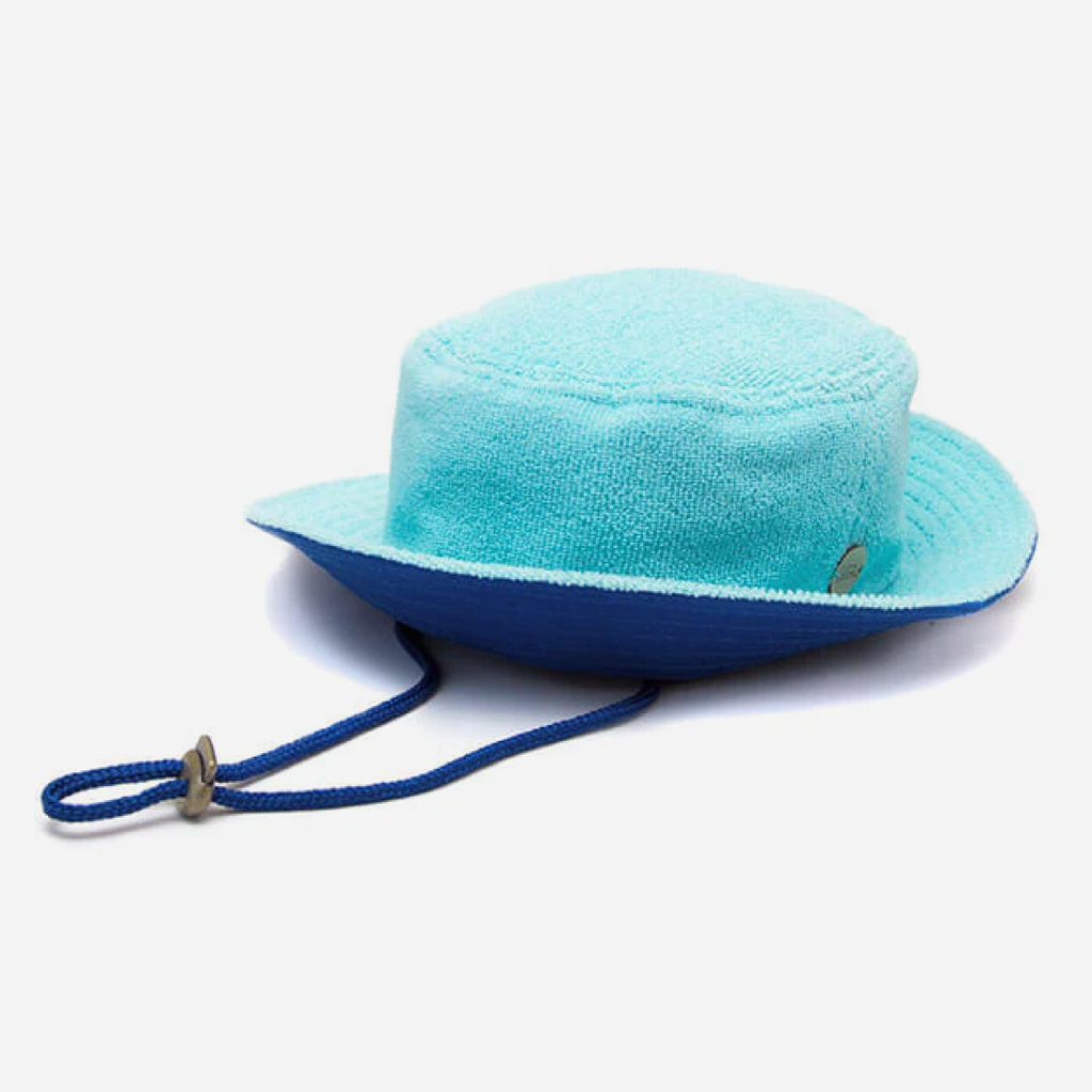 Towelling Bucket Hat - Sky Blue & Royal Blue