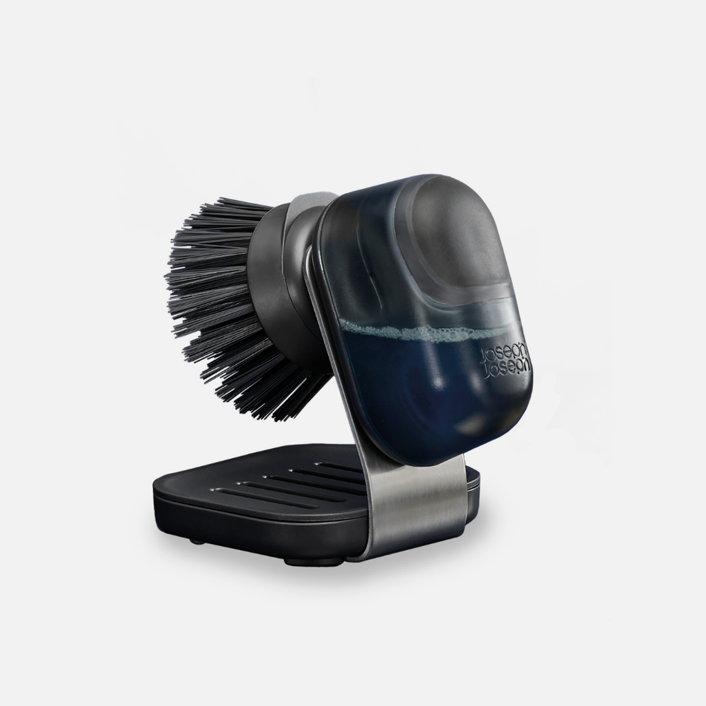 SinkTech™ Compact Soap Dispensing Washing Up Brush with Steel Stand