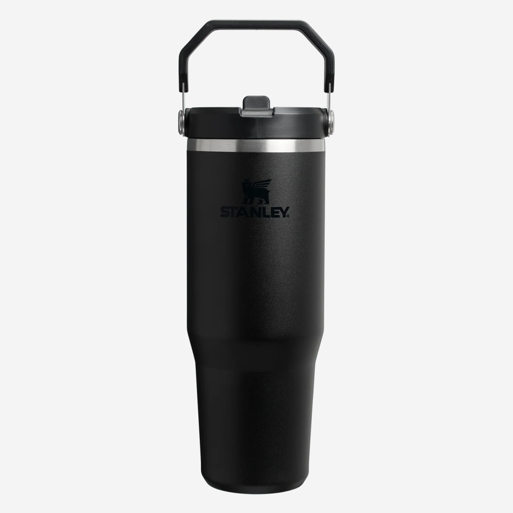 The IceFlow Flip Straw Water Bottle 890ml - Black 2.0