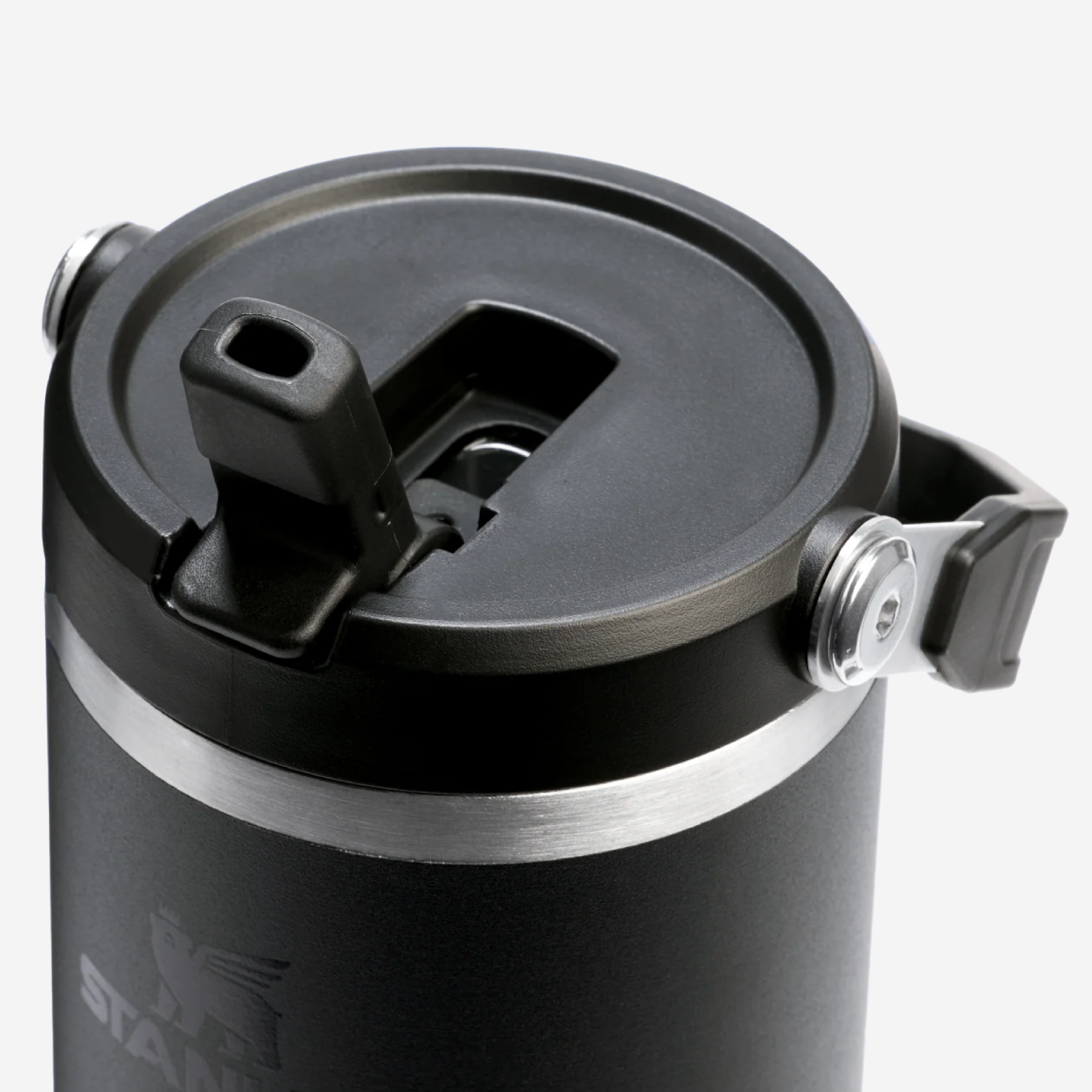 The IceFlow Flip Straw Water Bottle 890ml - Black 2.0