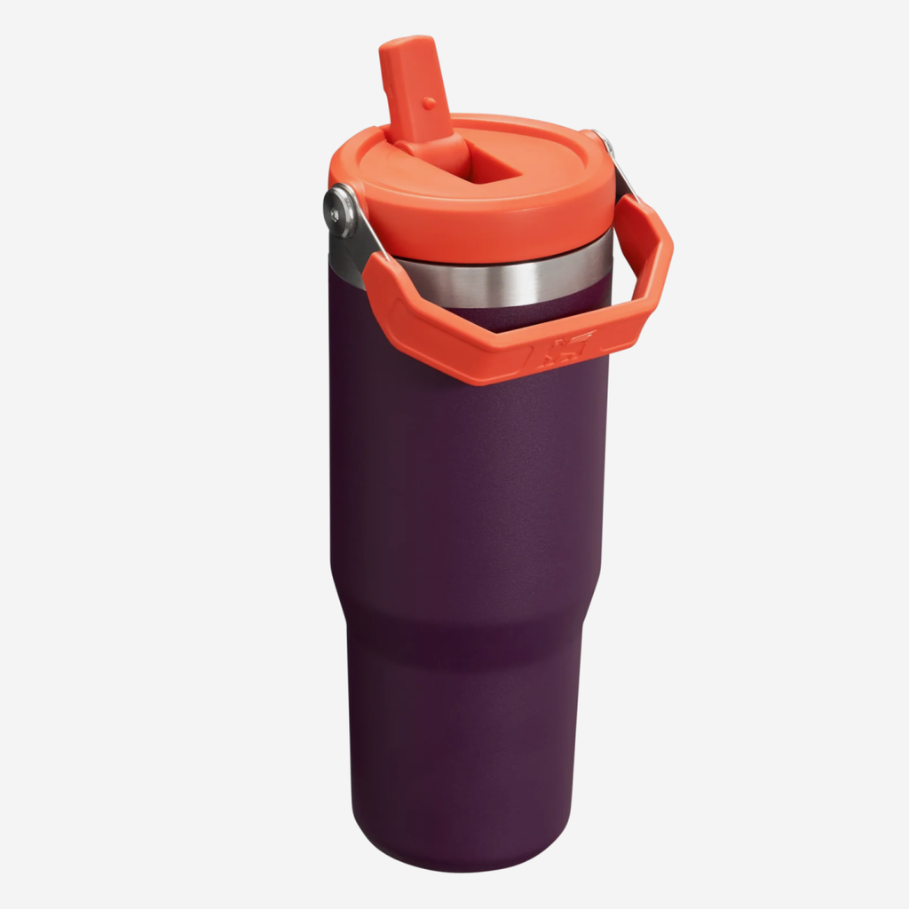 The IceFlow Flip Straw Water Bottle 890ml - Plum