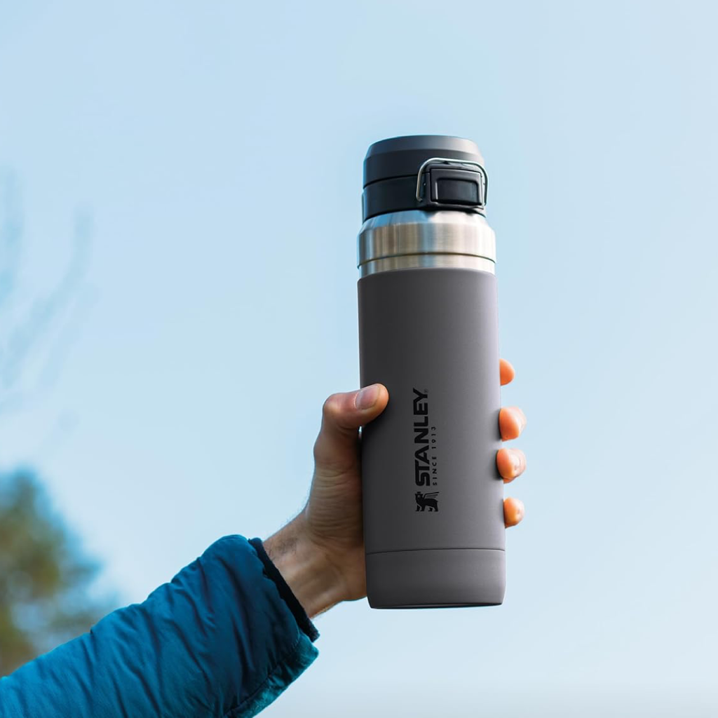 The Quick Flip Water Bottle 1L - Charcoal