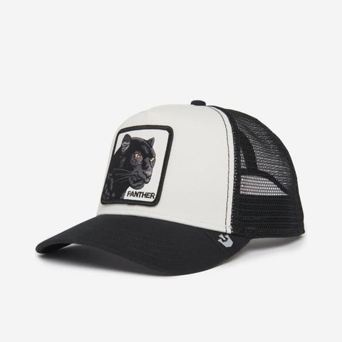 The Suede Panther Trucker - Black & White