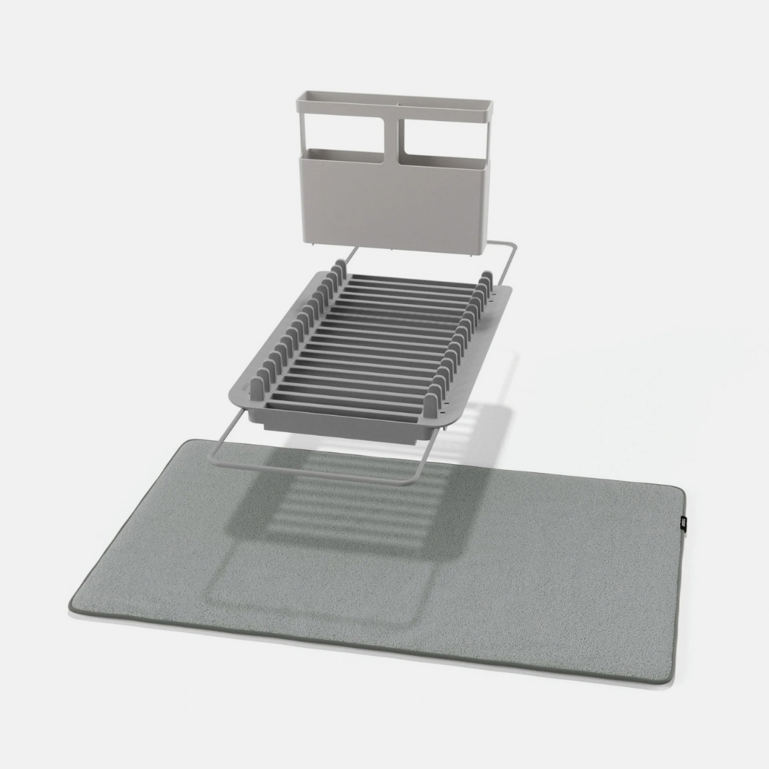 UDry Over the Sink Dish Rack - Charcoal