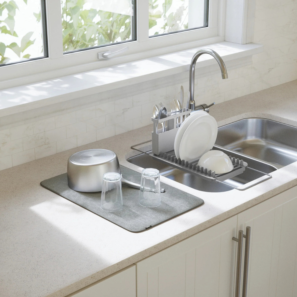 UDry Over the Sink Dish Rack - Charcoal