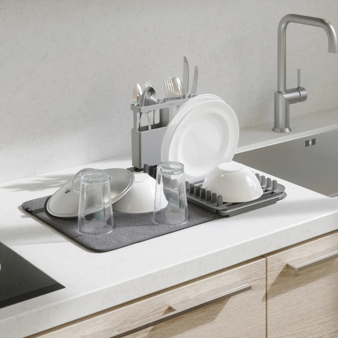 UDry Over the Sink Dish Rack - Charcoal