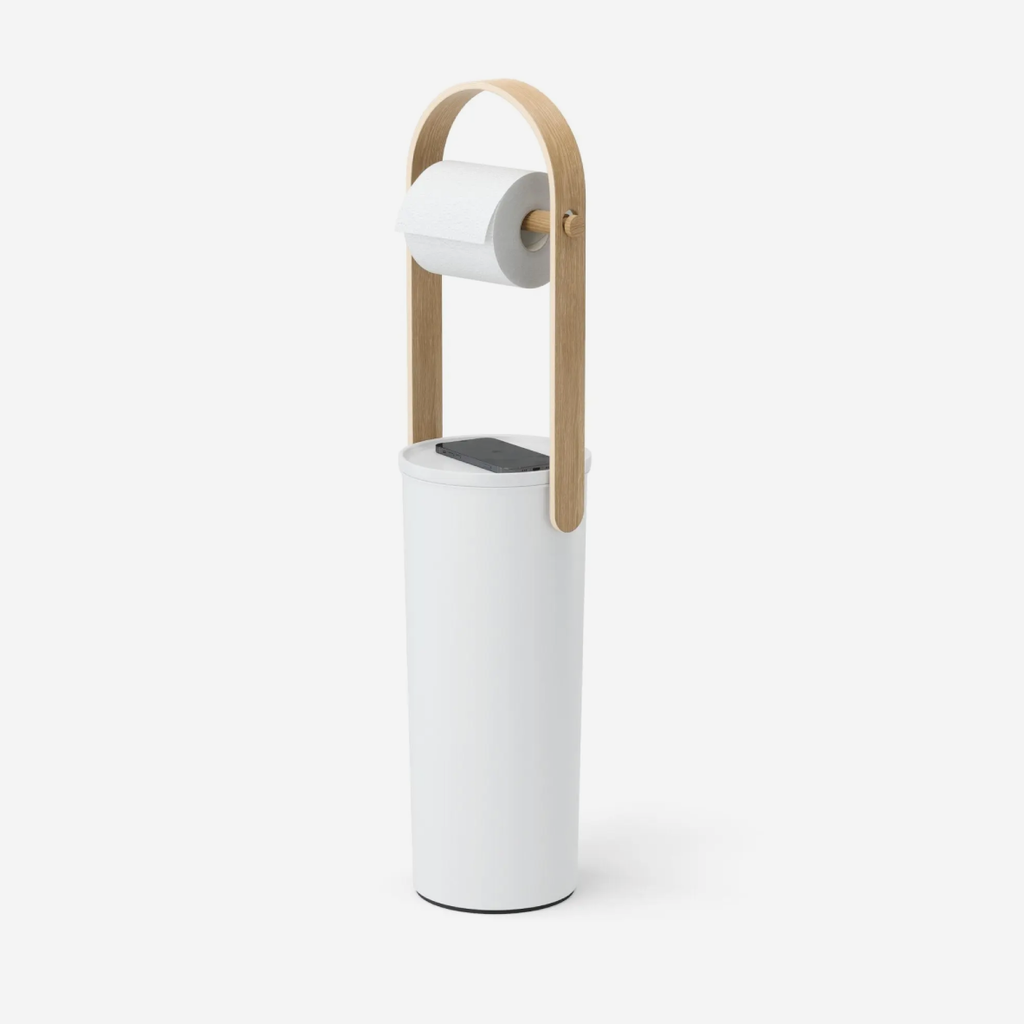 Bellwood Toilet Paper Stand - White & Natural