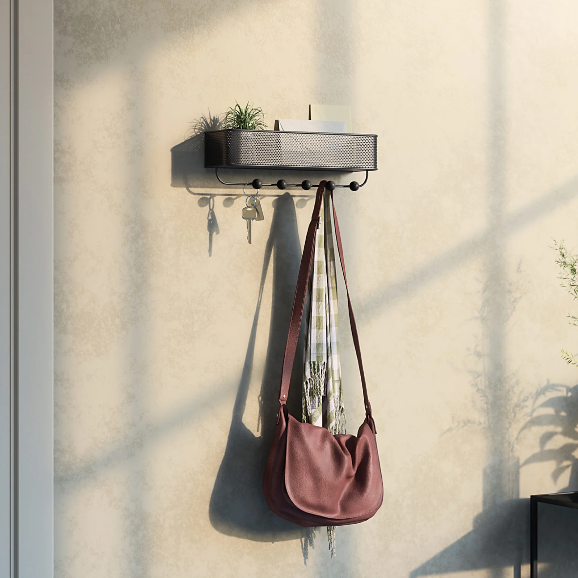 Estique Hanging Organiser - Black & Walnut