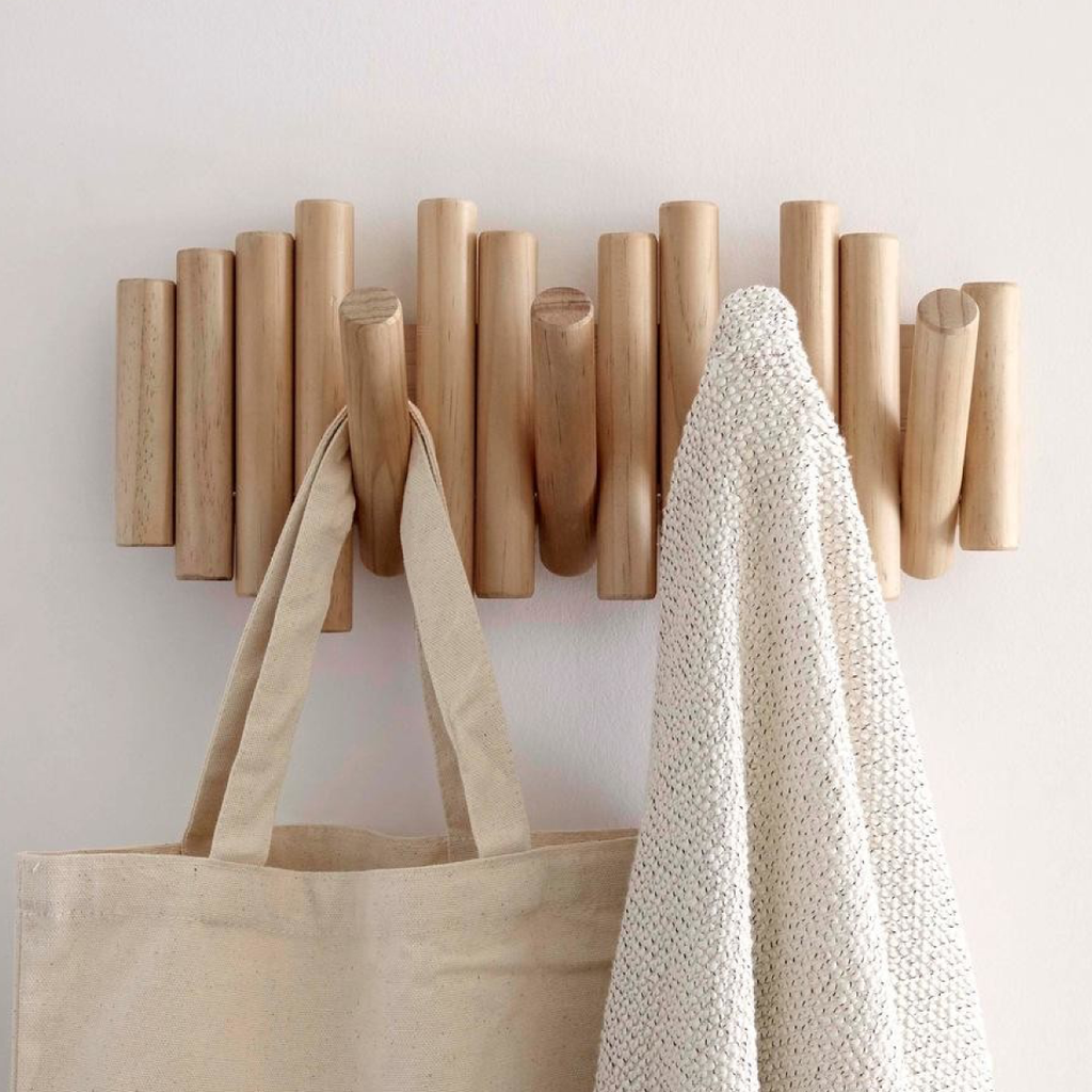 Picket Rail Wall Hook - Natural
