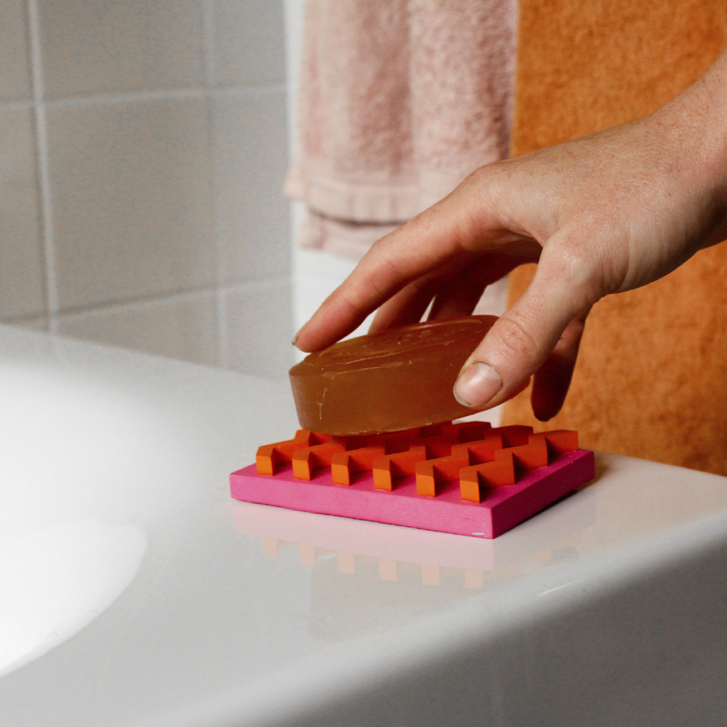 Ziggy Soap Dish - Bright Pink & Orange