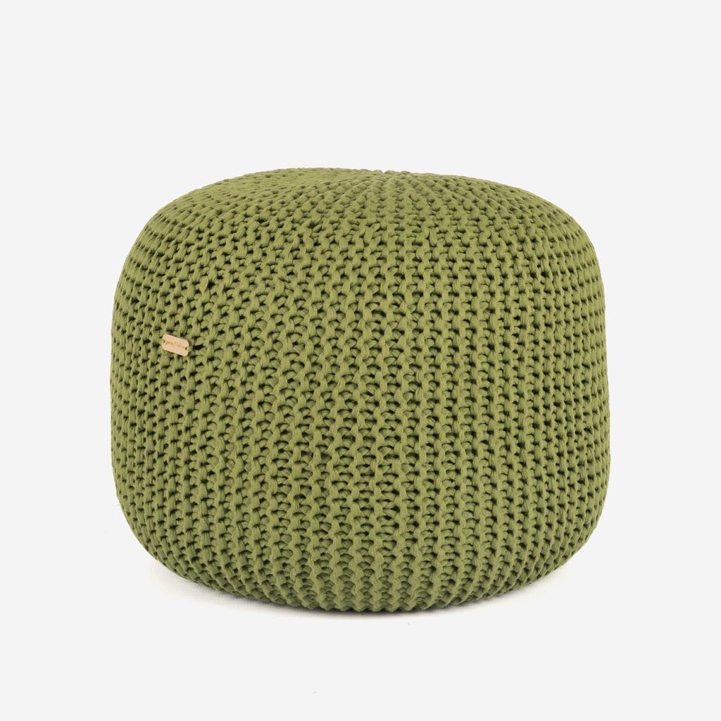Zimbo Round Ottoman - Forest Green