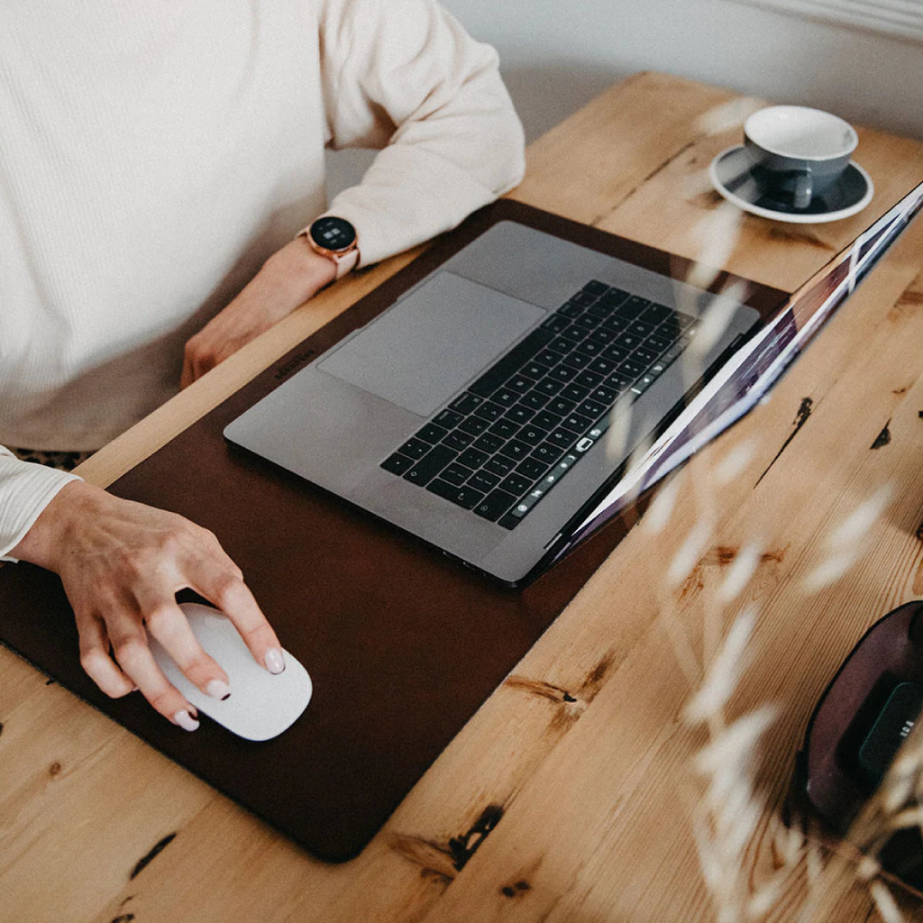 Leather Desk Mat - Tan