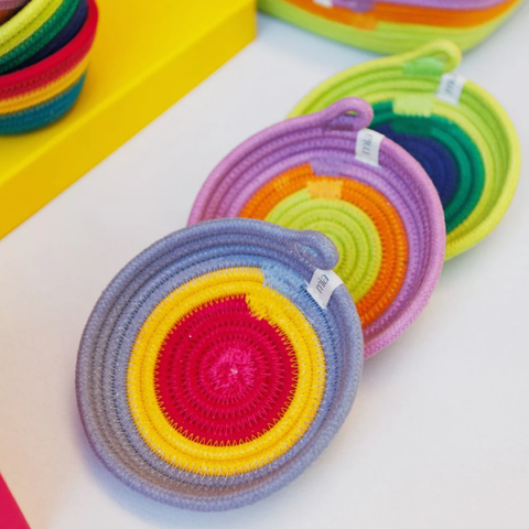 Trinket Tray - Fuchsia & Blue-Grey