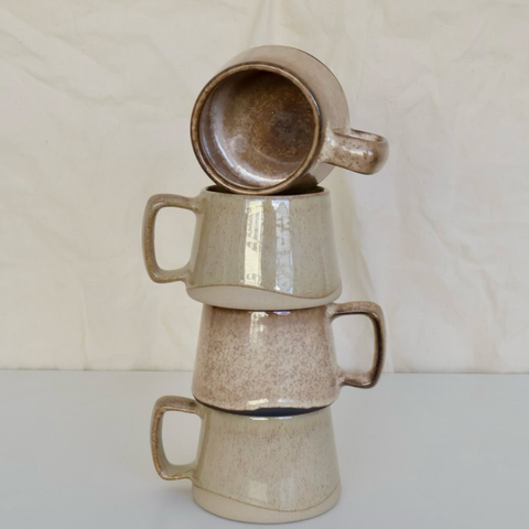 Away Cup - Black & Ivory / Oatmeal Glaze
