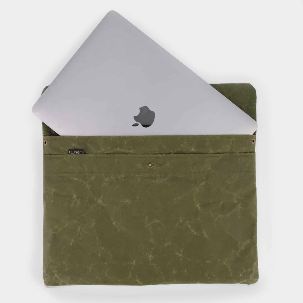 Paper Laptop Sleeve - Racing Green