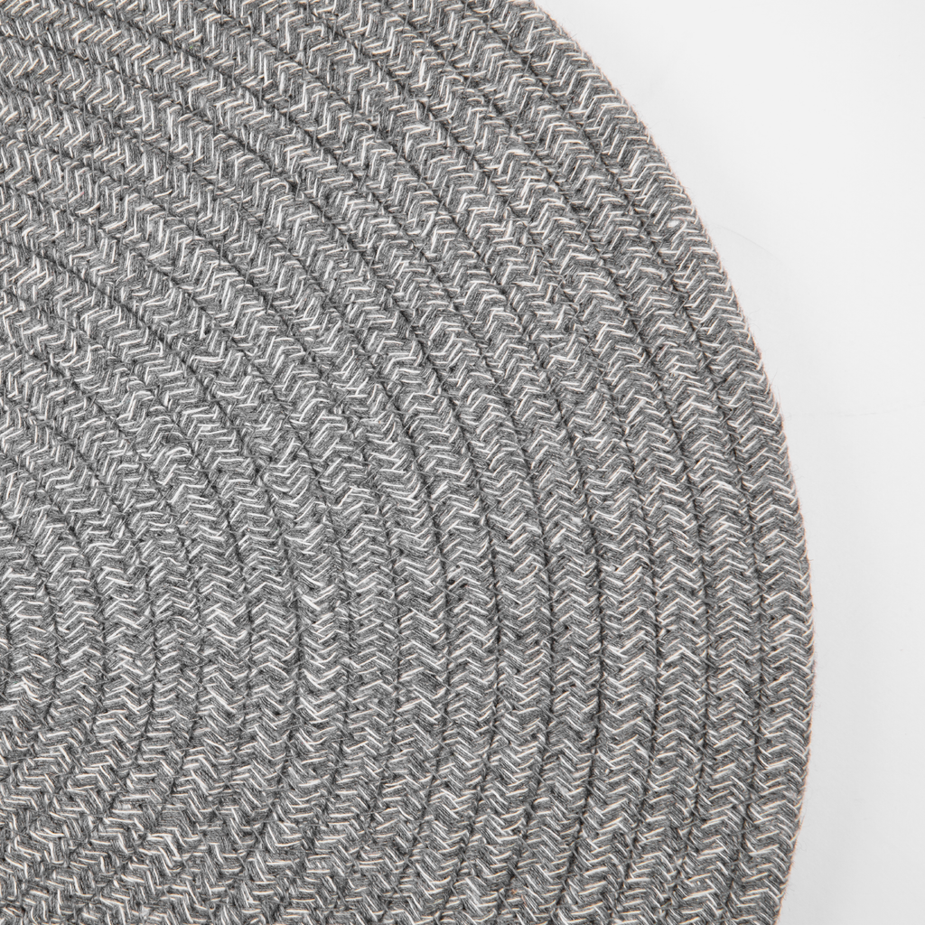 Round Placemats Set of 2 - Grey