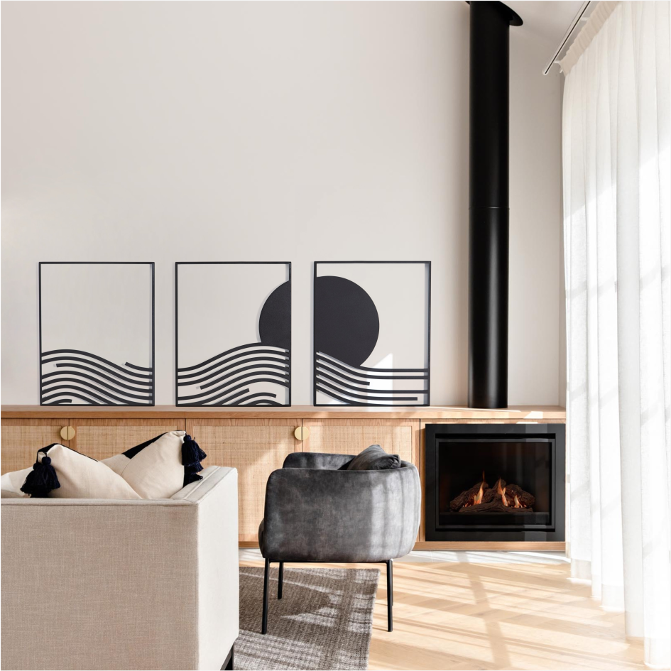 Steel Wall Art - Oceanic Sunset Trio