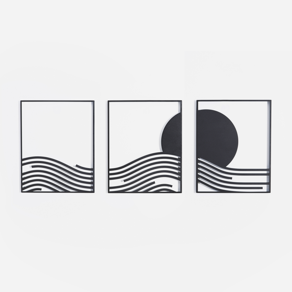 Steel Wall Art - Oceanic Sunset Trio