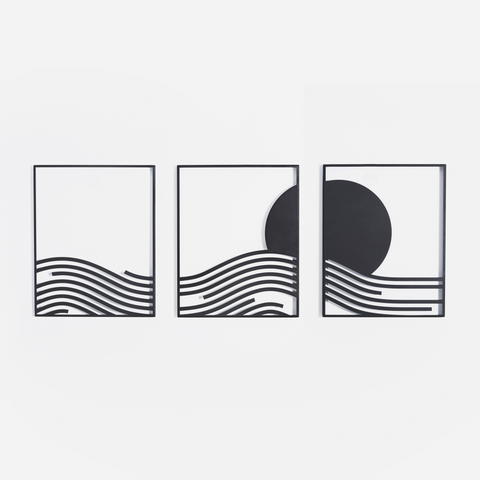 Steel Wall Art - Oceanic Sunset Trio