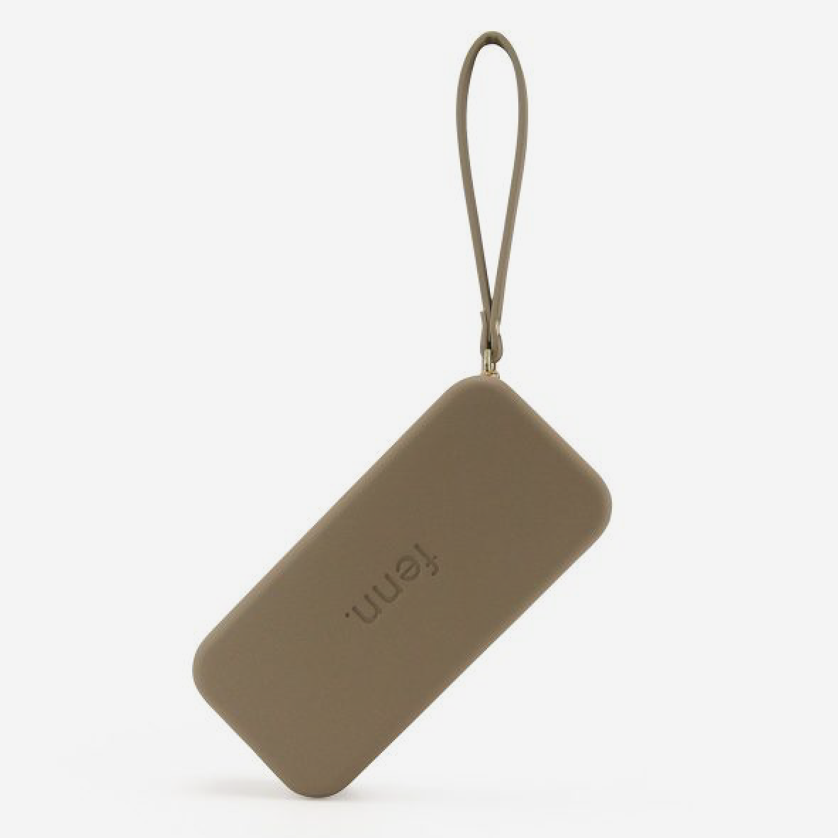 Original Wallet With Strap & Gold Zip - Stone