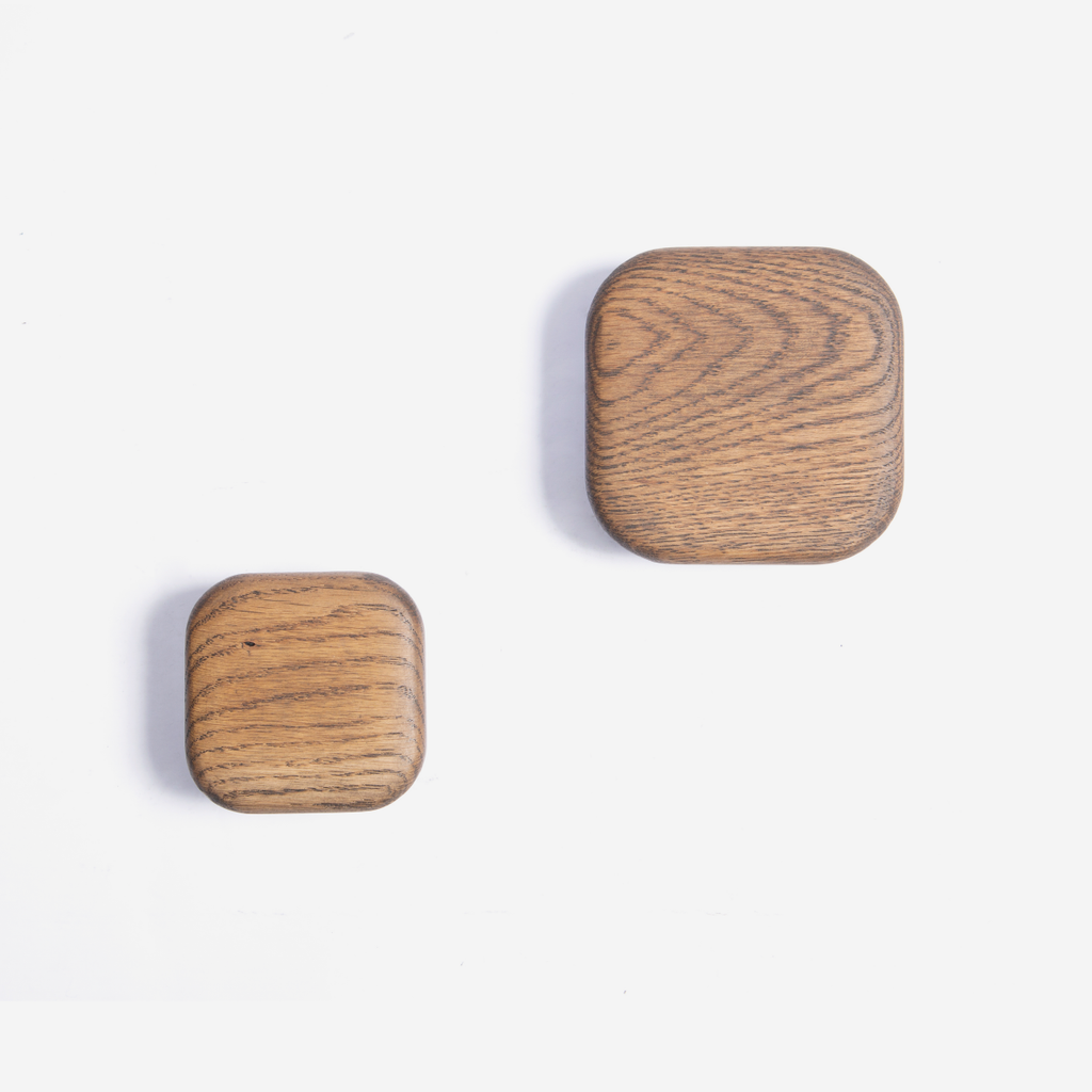Squared Wall Hooks - Dark Oak