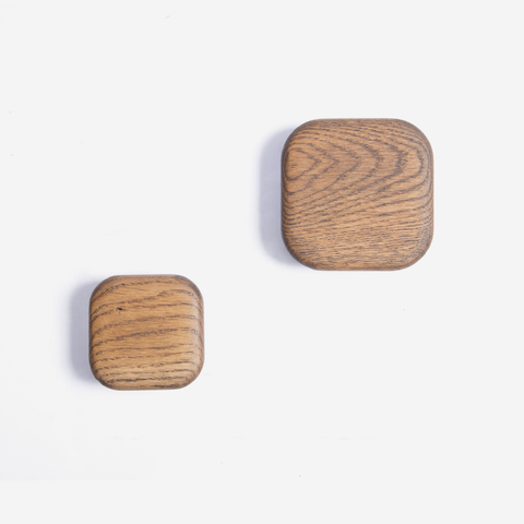 Squared Wall Hooks - Dark Oak