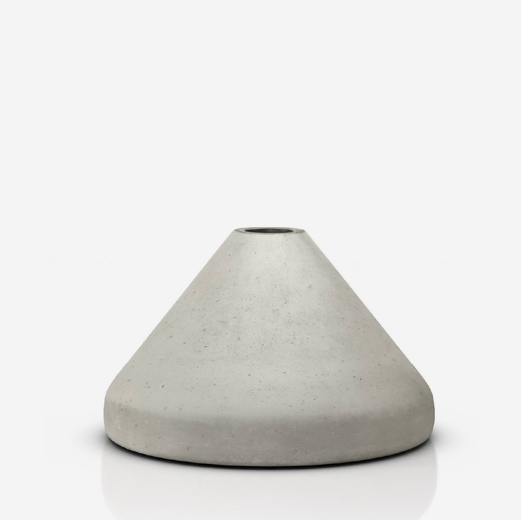 Garden Torch With Concrete Base - Wood
