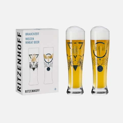 Usage Time Wheat Beer Glass Set - Ramona #3